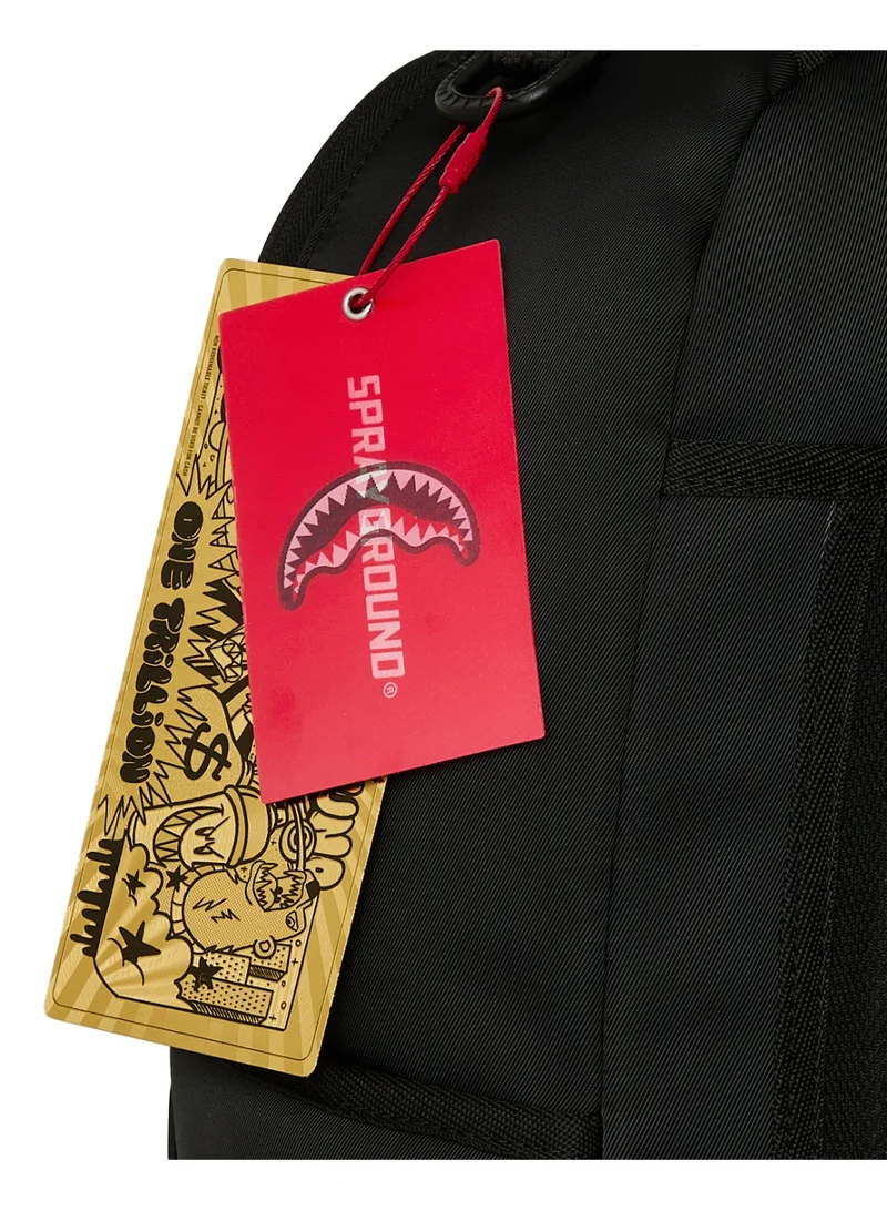 Sprayground  SHARK CENTRAL BLACK NYLON CAMO EMBOSSED SHARK DLXSR BACKPACK  | Best Price UAE