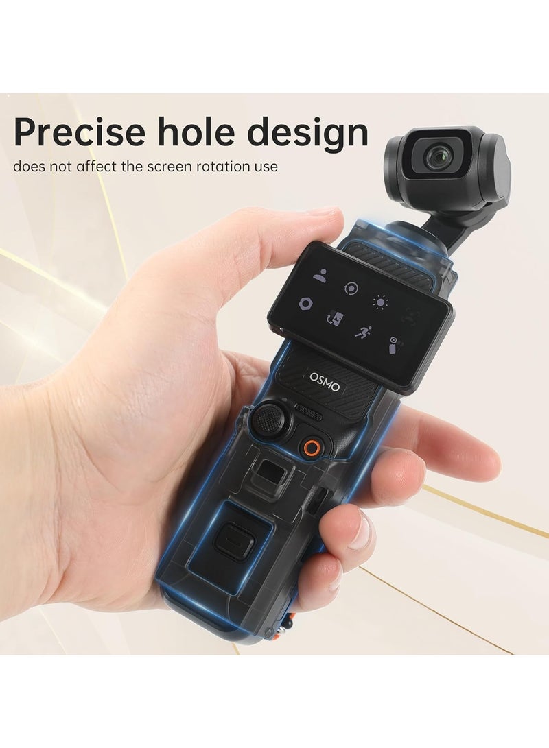 عام حقيبة متوافقة مع DJI Osmo Pocket 3، حقيبة مقاومة لجميع الظروف الجوية مع وصول سهل لعنصر التحكم، تنظيم حالة صلبة محمولة مع حزام أمان للإصبع لـ OSMO Pocket 3 - Image 3