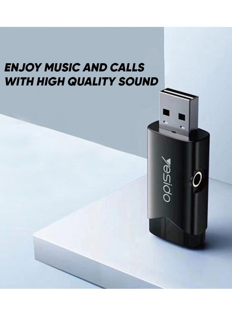 Yesido USB Transmitter Wireless Aux Adapter Audio Receiver  - Image 5