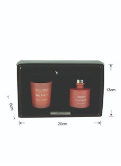 BABAZAM Aromatherapy Scented Candle Set with Fragrance Oil and 6 Pieces of Sticks Beautifully Packaged Ideal for Birthday Anniversary Gift  Pink 20x13x6cm  - Image 1