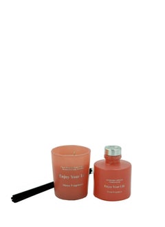 BABAZAM Aromatherapy Scented Candle Set with Fragrance Oil and 6 Pieces of Sticks Beautifully Packaged Ideal for Birthday Anniversary Gift  Pink 20x13x6cm  - Image 2