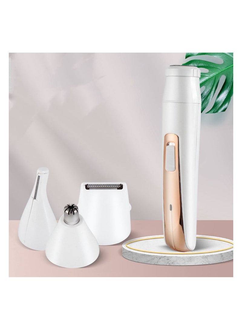 إسكدنيا ماكينة تشذيب الحواجب 4 في 1، ماكينة حلاقة كهربائية للنساء، ماكينة حلاقة قابلة للشحن عبر USB، ماكينة حلاقة لاسلكية محمولة رطبة وجافة للنساء - Image 3