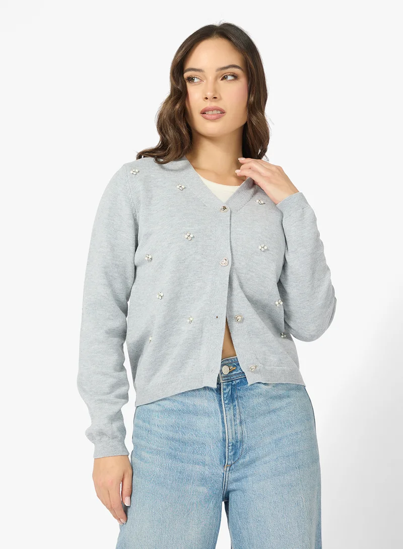 Ginger Knitted Embellished Cardigan