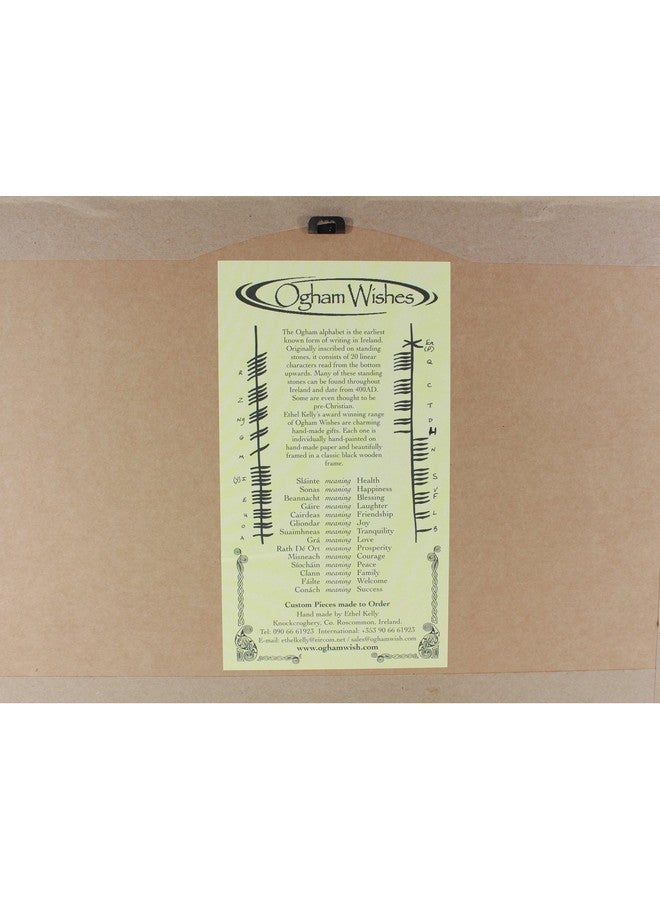 Biddy Murphy Irish Blessings Wall Art Gaelic Blessing Gra Meaning Love Ireland Painting Handmade Paper in Black Frame Made in Co. Roscommon, Ireland - Image 3