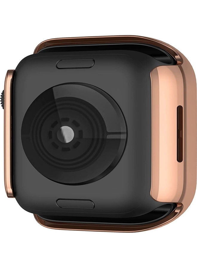 Beauenty Protective Diamond Crystal Bumper Cover for Apple Watch 7 45mm Rose Gold - Image 2