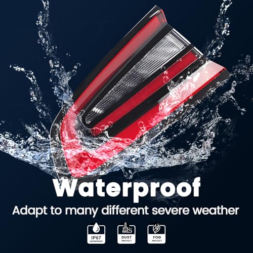 KNSPEC LED Tail Lights Compatible With Dodge Charger 2015-2023 Outer Rear Lights Assembly Factory OEM Taillights 68213145AA, 68213145AB, 68213145AC(Charger Left Driver Side) - Image 2