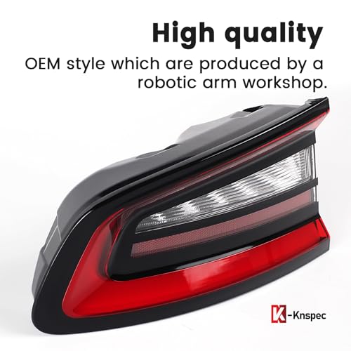 KNSPEC LED Tail Lights Compatible With Dodge Charger 2015-2023 Outer Rear Lights Assembly Factory OEM Taillights 68213145AA, 68213145AB, 68213145AC(Charger Left Driver Side) - Image 3