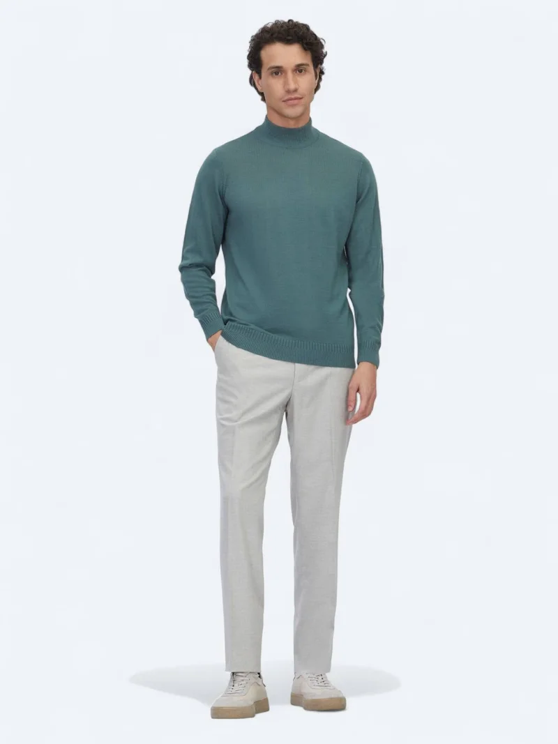Kip Dark Mint Knitwear Sweatshirt