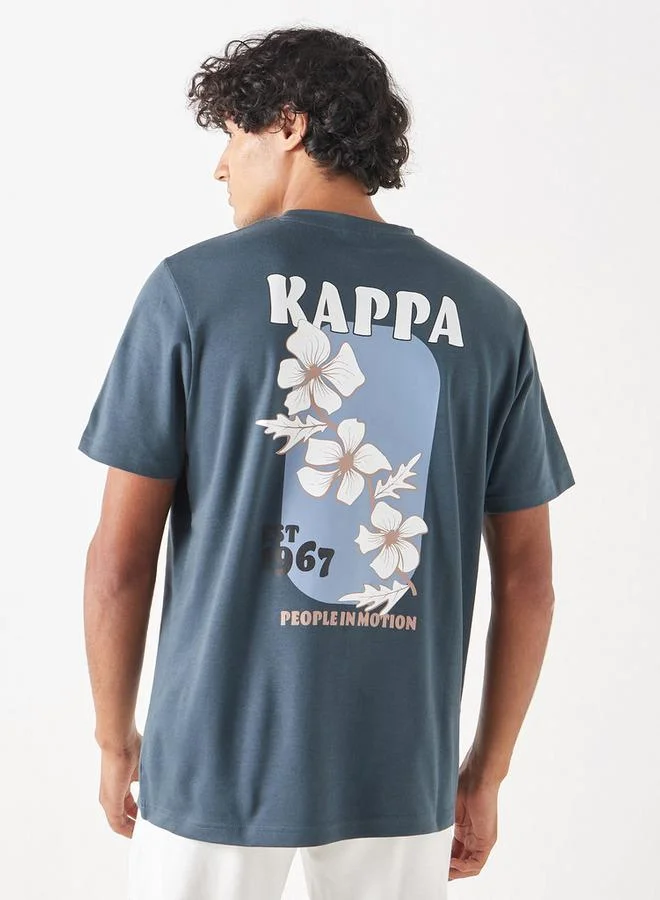 Kappa Graphic Print T-shirt with Short Sleeves