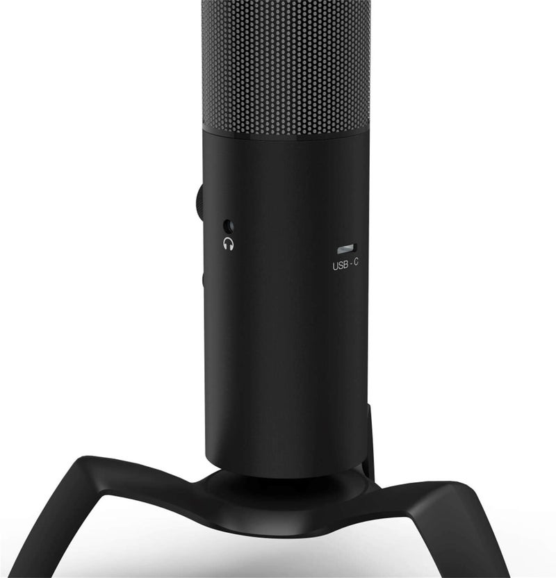 uRage Stream 750 HD USB Streaming Microphone with LED Ring Light, Condenser Mic for PC/Mac/PS4, Volume Control, Mute Button, 3.5mm Headphone Jack, Metal foot, Aluminum Case, Gaming/Podcast - Image 4
