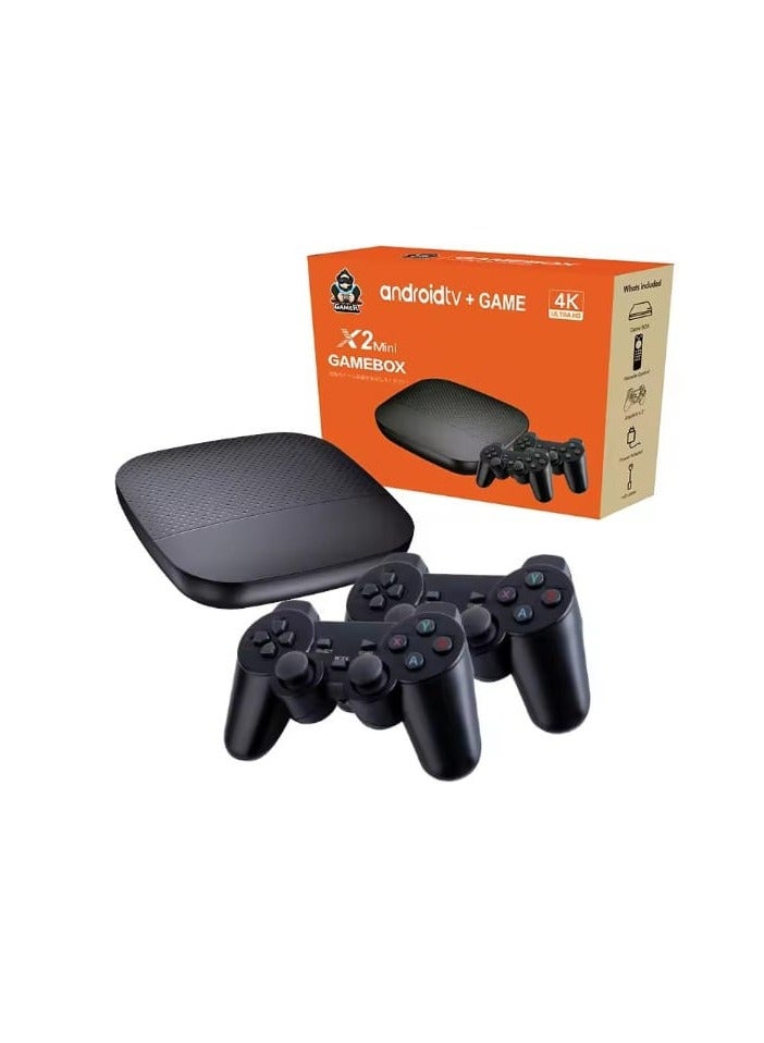 4K Android  Dual System HD TV BOX Video Game Console 64GB x2 Mini Wireless Gamepad - Image 1
