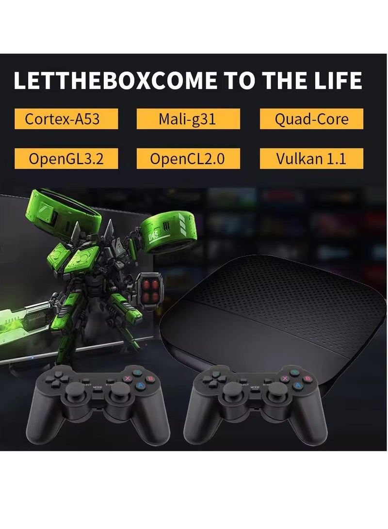 4K Android  Dual System HD TV BOX Video Game Console 64GB x2 Mini Wireless Gamepad - Image 2