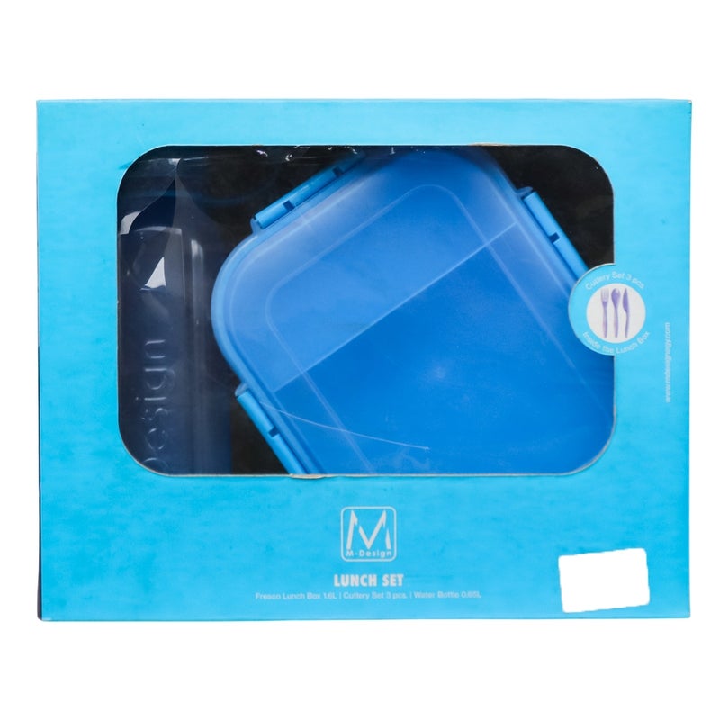 أم-ديزاين طقم غداء أزرق من إم ديزاين سعة 1.6 لتر - 0911 - Image 2