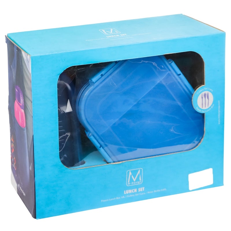أم-ديزاين طقم غداء أزرق من إم ديزاين سعة 1.6 لتر - 0911 - Image 1