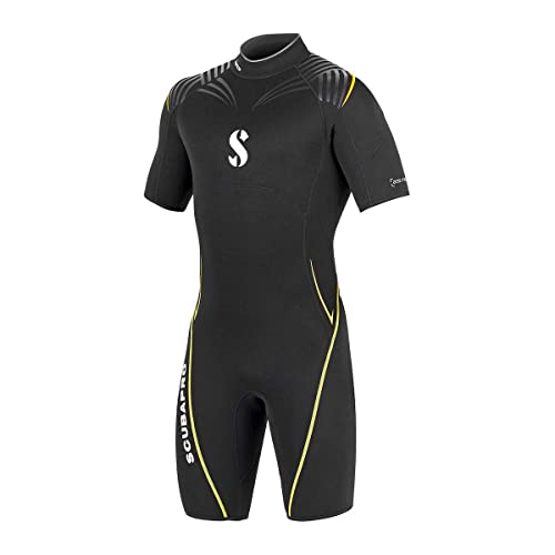 SCUBAPRO Definition Shorty 25 mm Mens Diving Wetsuit BlackYellow Extra Large - Image 1