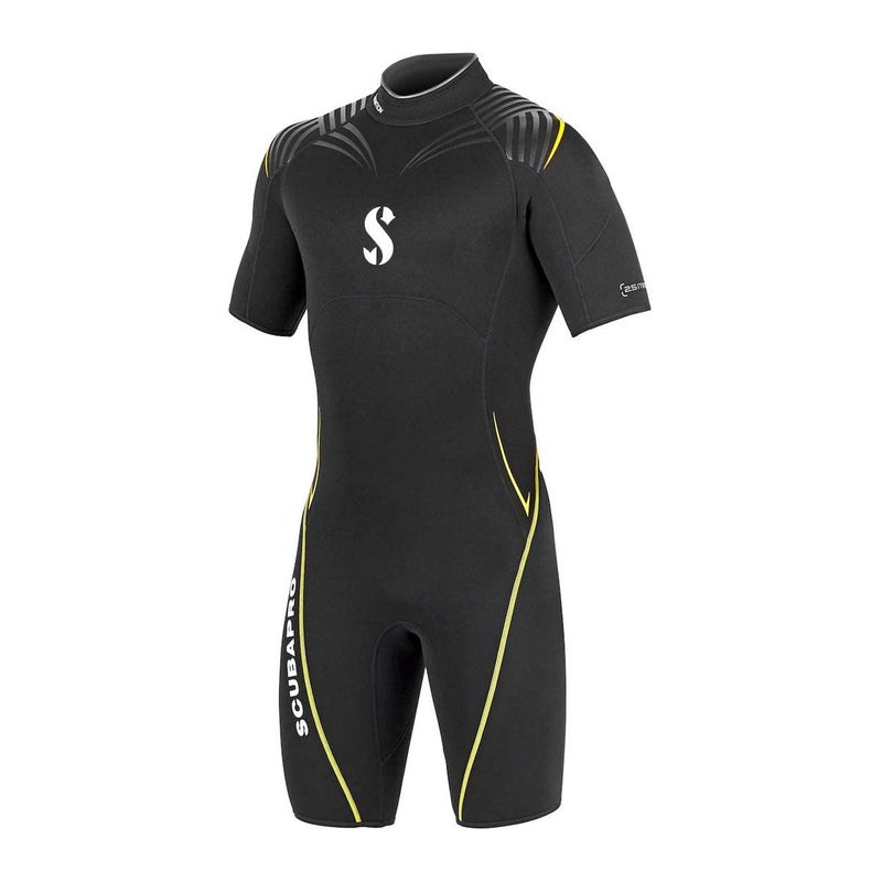 SCUBAPRO Definition Shorty 25 mm Mens Diving Wetsuit BlackYellow Extra Large - Image 2