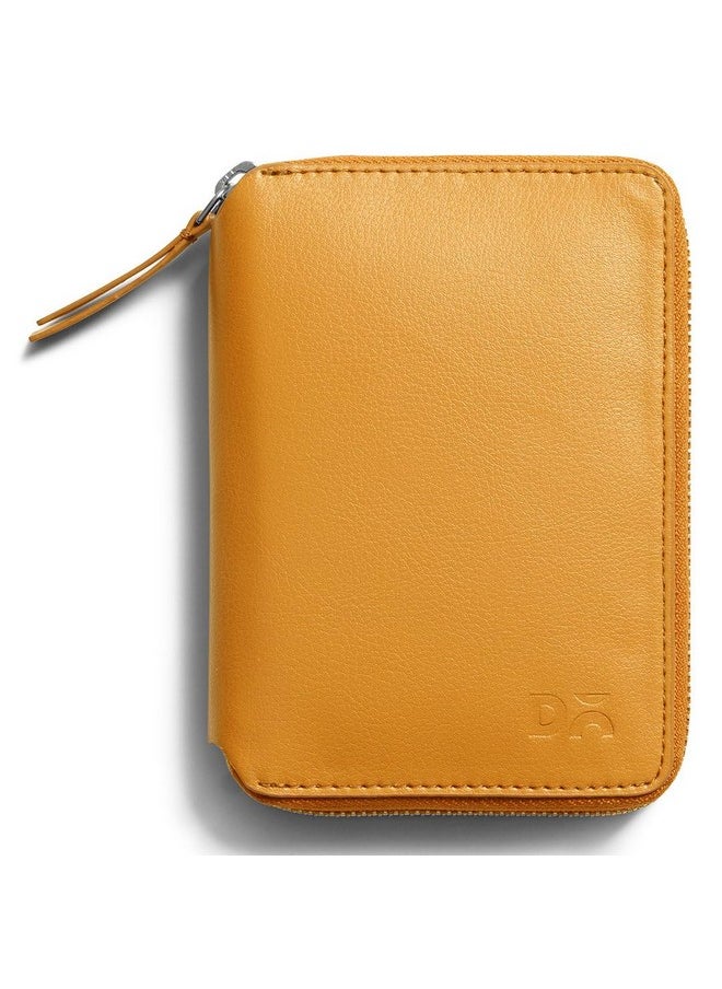 DailyObjects DailyObjects Check-In Travel Passport Wallet Cover for Men and Women | Passport Cover with Zip Around Closure made of Vegan Leather | Passport Holder with Credit Debit Card Slots - Yellow  - Image 1