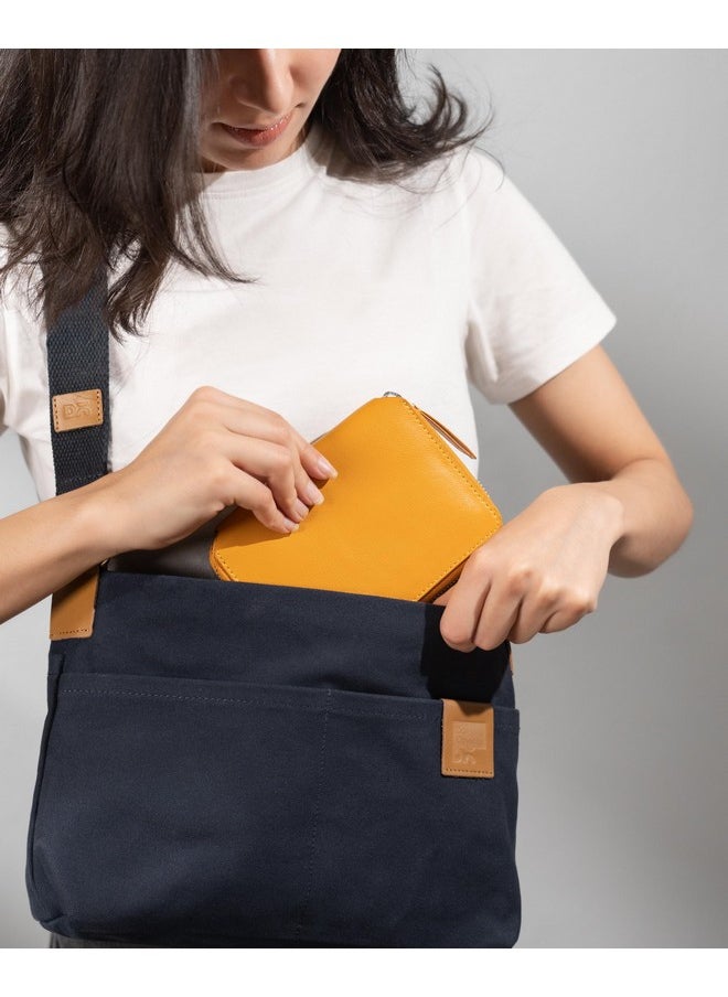 DailyObjects DailyObjects Check-In Travel Passport Wallet Cover for Men and Women | Passport Cover with Zip Around Closure made of Vegan Leather | Passport Holder with Credit Debit Card Slots - Yellow  - Image 3
