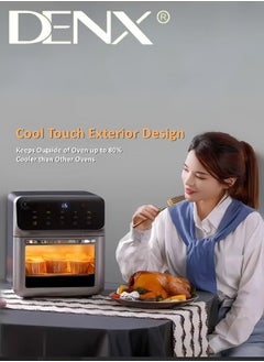 Denx Air Fryer, Healthy Air Fryer Without Oil, Healthy Electric Air Fryer for Frying/Grilling/Baking/Roasting 12L Capacity 1350W Power  - Image 5