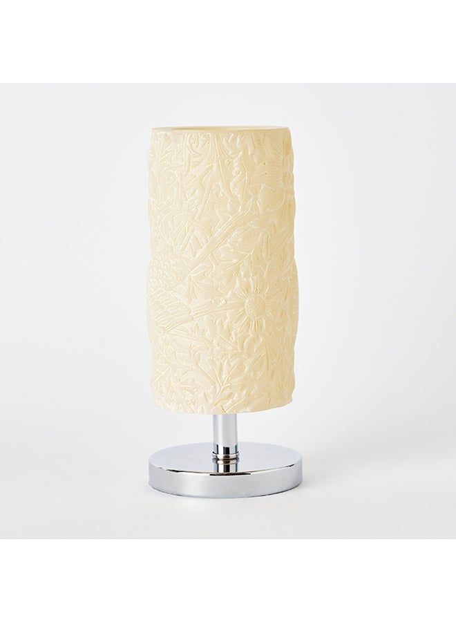 Home Box Galena Metal Engraved Table Lamp with Bird Design Shade 37 x 12 cm  - Image 5