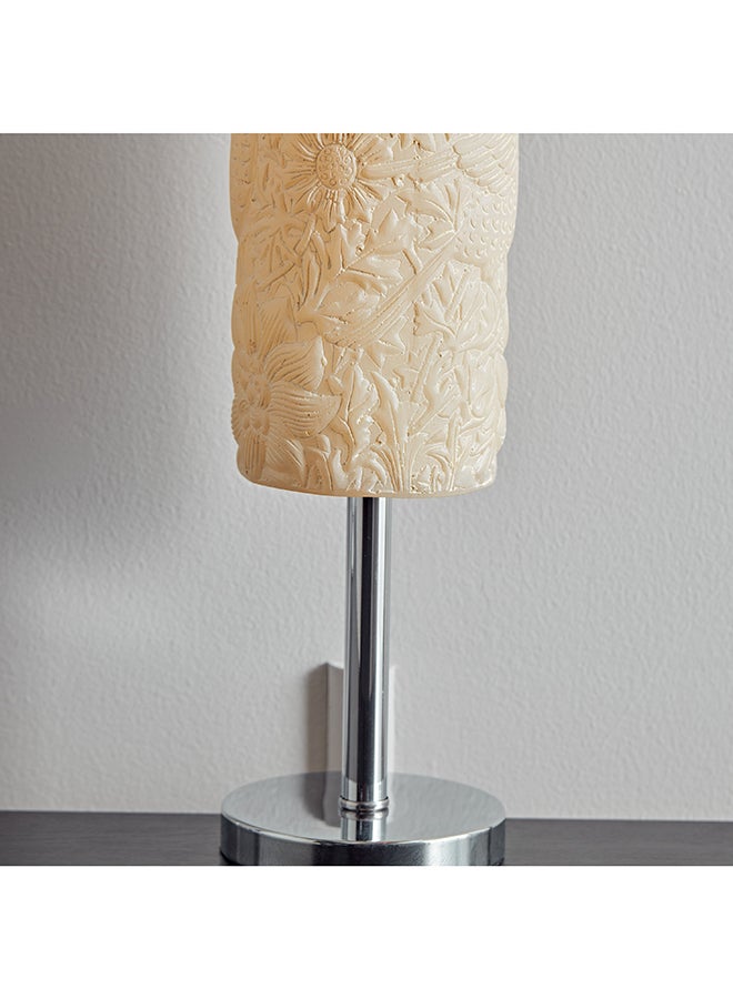 Home Box Galena Metal Engraved Table Lamp with Bird Design Shade 37 x 12 cm  - Image 3