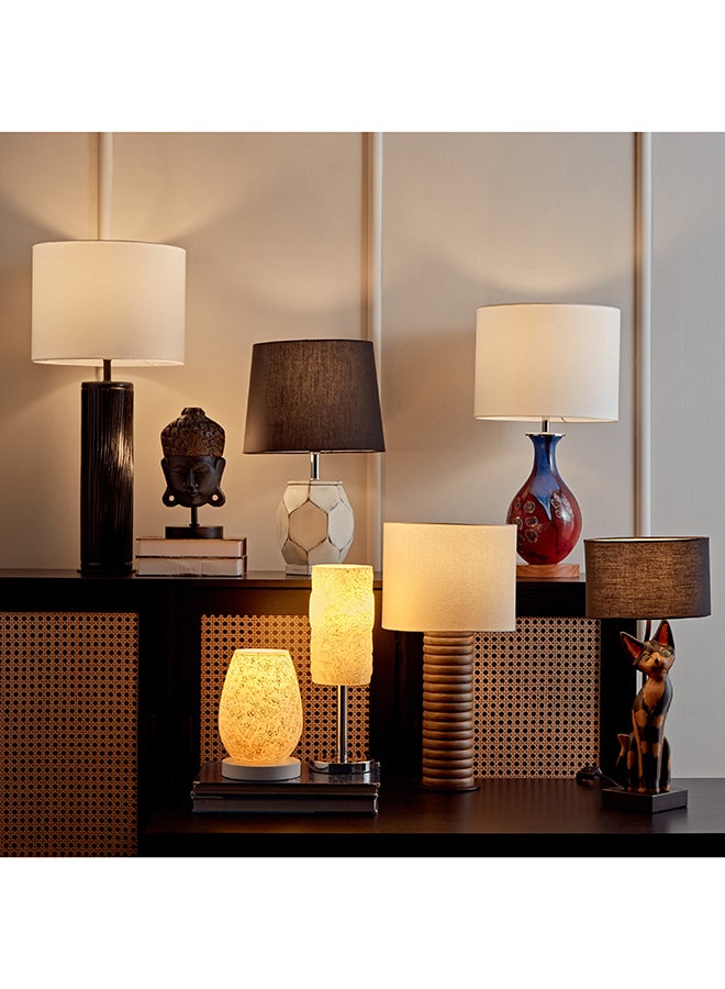 Home Box Galena Metal Engraved Table Lamp with Bird Design Shade 37 x 12 cm  - Image 4