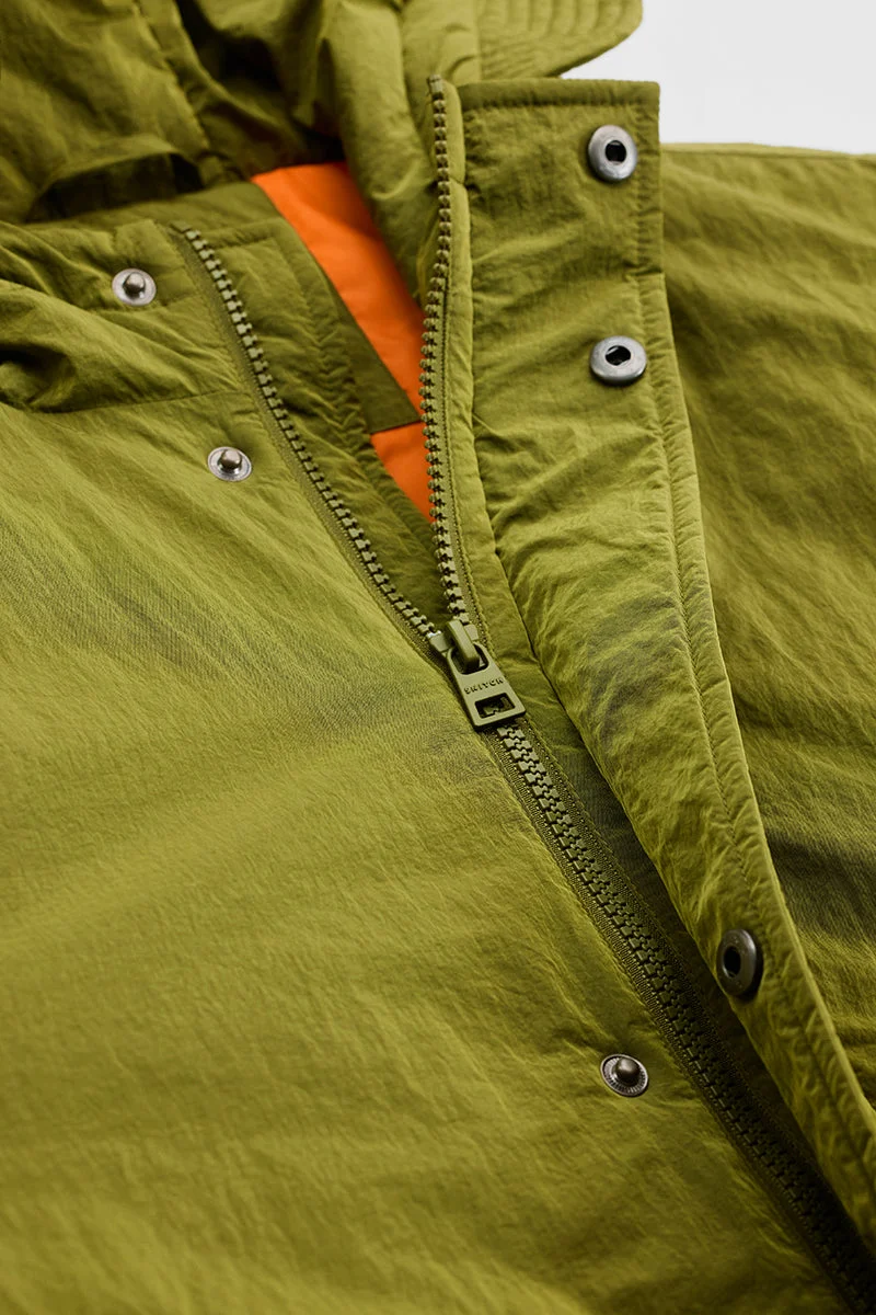 SNITCH Olive Hooded Puffer Jacket