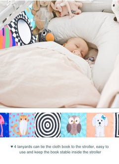 نيبمينينت Baby Cloth Book, High Contrast Soft Folding Book Early Education Toys, Newborn Toys Montessori Sensory Stimulates Brain Development for Babies 3-12 Months  - Image 4