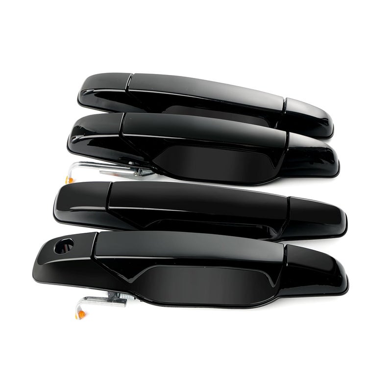BELKEBIR 4 PCS Black Exterior Door Handle Front Rear Driver Passenger Compatible with 2007-2014 Chevy Silverado Suburban Avalanche Tahoe, GMC Sierra Yukon, Escalade Replaces 20828258, 22738721, 25960525 - Image 1