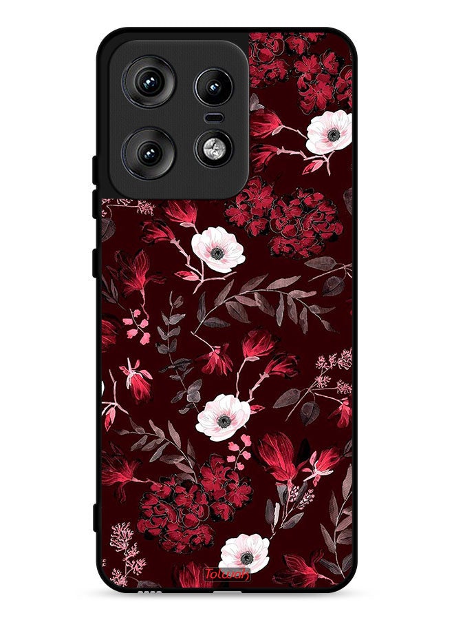 Tolwak Motorola Edge 50 Pro 5G Protective Case Cover Small Flowers And Tropical Leaves - Image 1