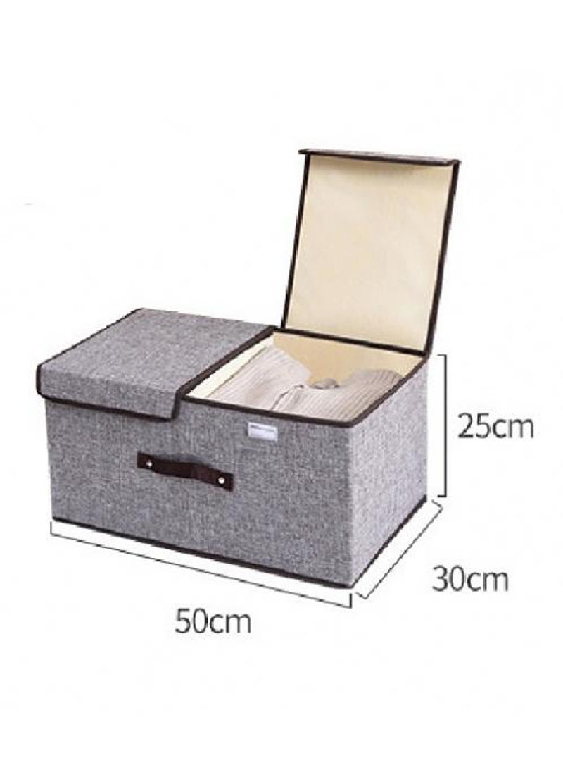 AIWANTO 2 Pack Foldable Household  Storage Box Storage Bags, Clothes Storage Bins  Closet Organizers Large Capacity Storage Containers Home Office 50*30*25cm  - Image 4