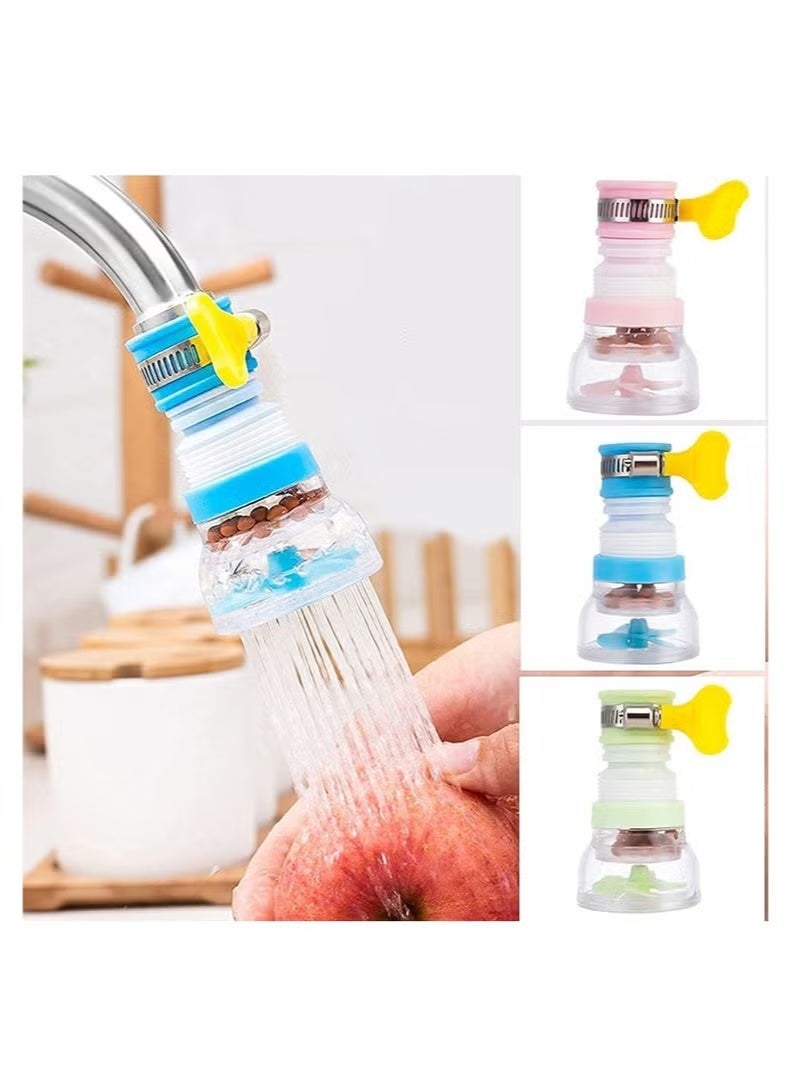 وصلة صنبور مطبخ مرنة مقاومة للرذاذ وقابلة للتمديد بزاوية 360 درجة متعدد الألوان - Image 1