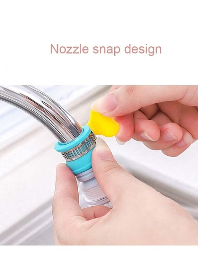 وصلة صنبور مطبخ مرنة مقاومة للرذاذ وقابلة للتمديد بزاوية 360 درجة متعدد الألوان - Image 5