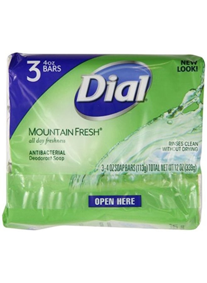 Dial Antibacterial Bar Soap, Mountain Fresh, 4 Ounce, 3 Bars - Image 2