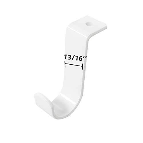 Kowibcl Curtain Rod Brackets for Ceiling-Mounted, Drapery Rod Holder for 1"Diameter Rod, Set of 3,White - Image 3