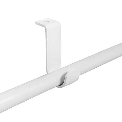 Kowibcl Curtain Rod Brackets for Ceiling-Mounted, Drapery Rod Holder for 1"Diameter Rod, Set of 3,White - Image 5