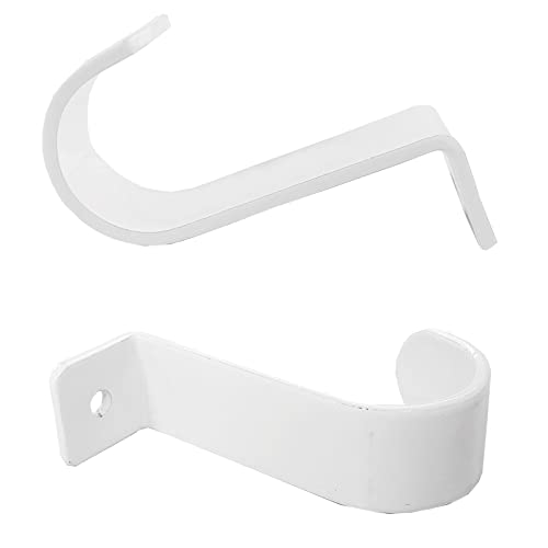 Kowibcl Curtain Rod Brackets for Ceiling-Mounted, Drapery Rod Holder for 1"Diameter Rod, Set of 3,White - Image 4