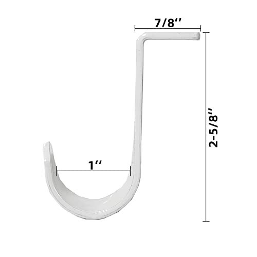 Kowibcl Curtain Rod Brackets for Ceiling-Mounted, Drapery Rod Holder for 1"Diameter Rod, Set of 3,White - Image 2