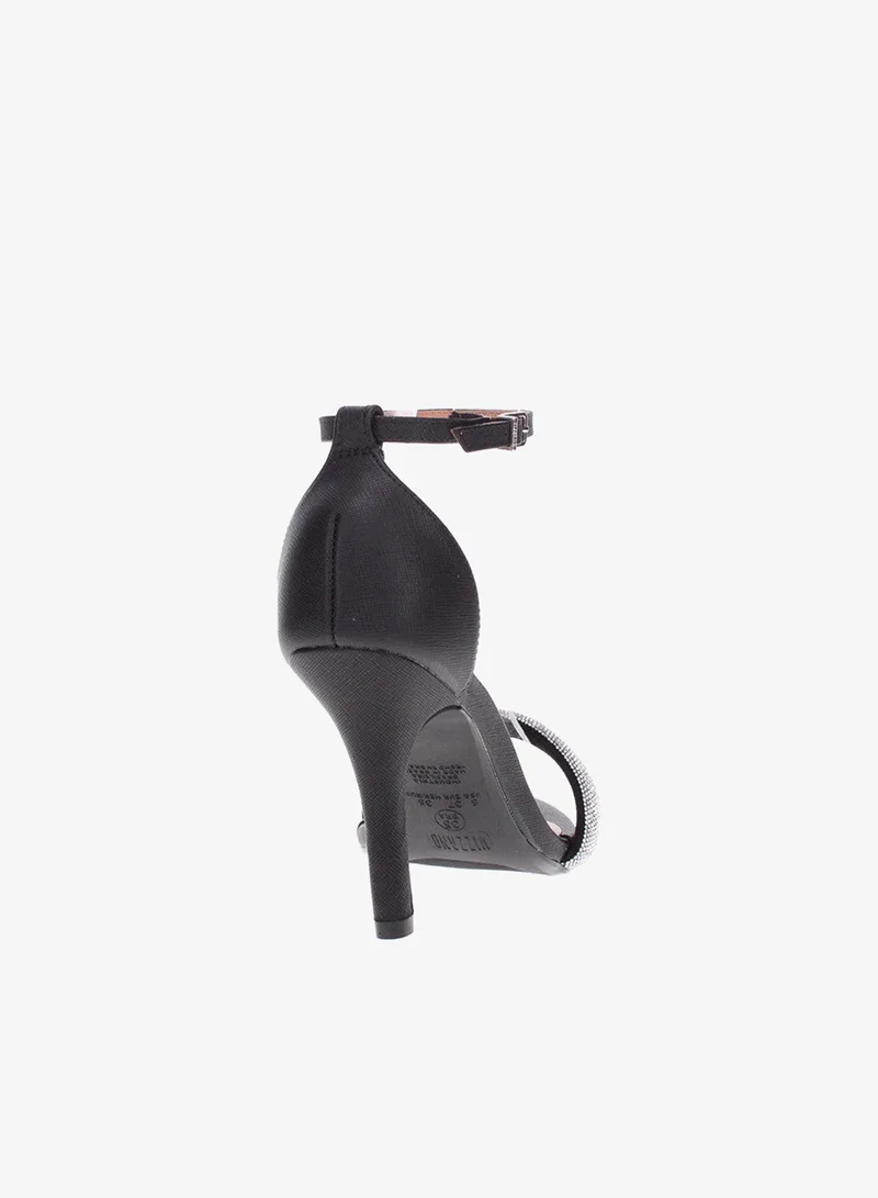 VIZZANO Black Block Heel Sandals for Women – Stylish Ladies Heels Sandals for Everyday Wear for Women | Best Price UAE