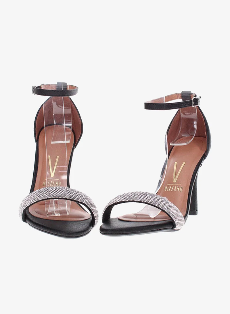 VIZZANO Black Block Heel Sandals for Women – Stylish Ladies Heels Sandals for Everyday Wear for Women | Best Price UAE