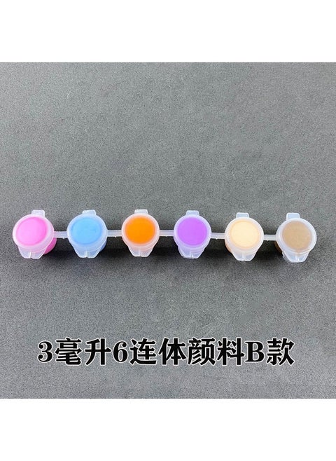 Mini Ceramic Doll DIY Painting Kit B 6 color acrylic pigment