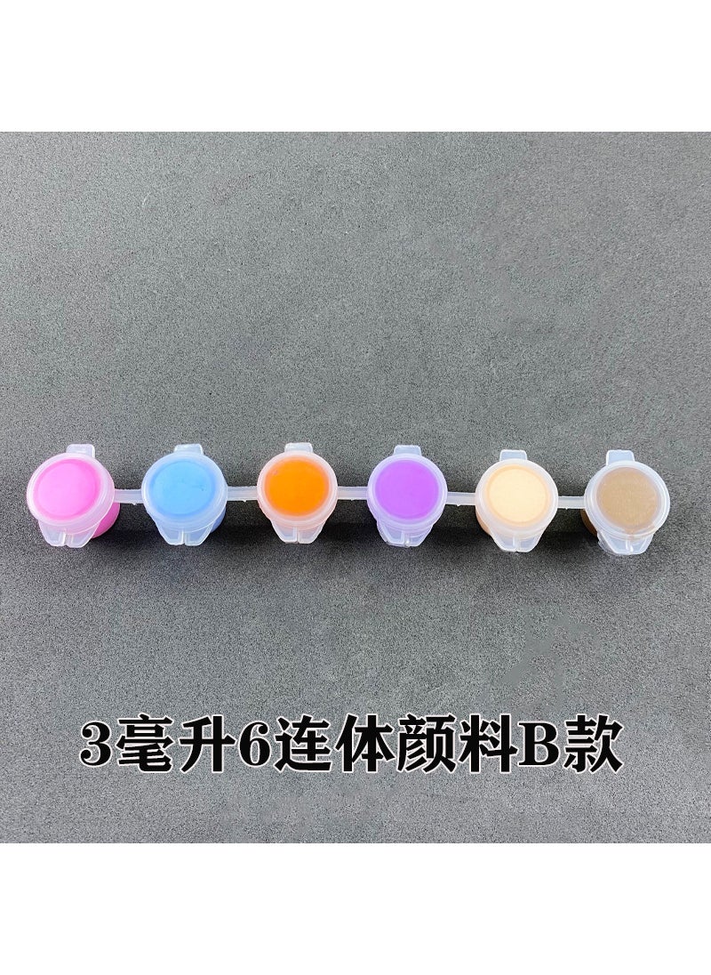 null - Mini Ceramic Doll DIY Painting Kit B 6 color acrylic pigment - Image 1