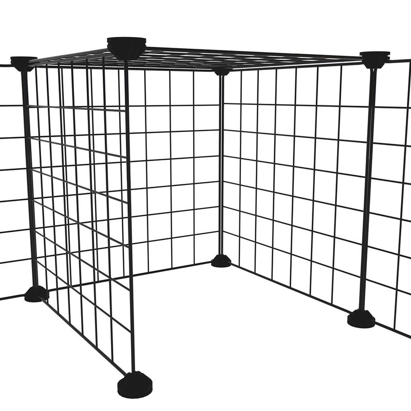 LANGXUN 16pcs Small Animal Playpen with Waterproof Mat, Pet Playpen, Rabbit Guinea Pig Cages, Puppy Kitten Playpen | Indoor & Outdoor Portable Metal Wire Yard Fence 13"x13" - Image 5