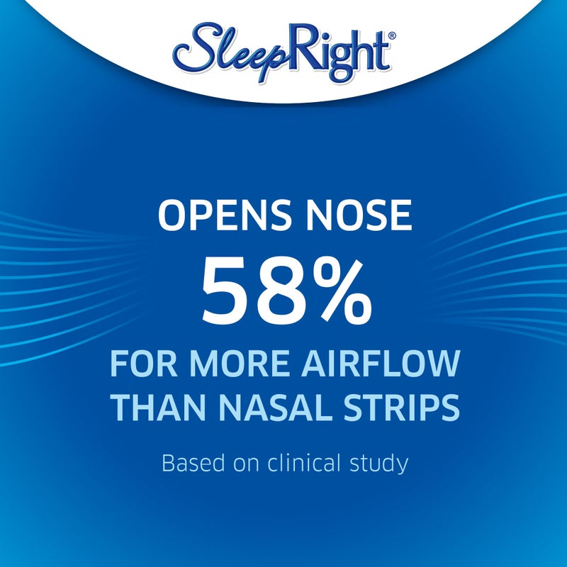 SleepRight جهاز تنفس الأنف SleepRight - موسع أنفي مريح لتحسين التنفس، مانع للشخير وتخفيف تدفق الهواء، سهل الاستخدام للنوم أو الاستخدام اليومي، 2 قطعة، 40 يوم - Image 4