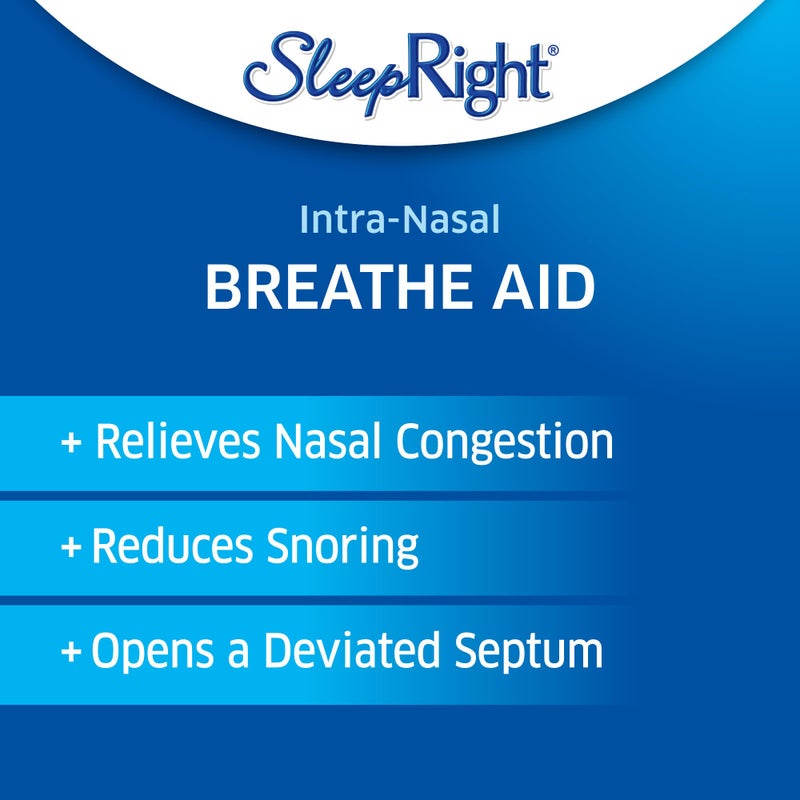 SleepRight جهاز تنفس الأنف SleepRight - موسع أنفي مريح لتحسين التنفس، مانع للشخير وتخفيف تدفق الهواء، سهل الاستخدام للنوم أو الاستخدام اليومي، 2 قطعة، 40 يوم - Image 3