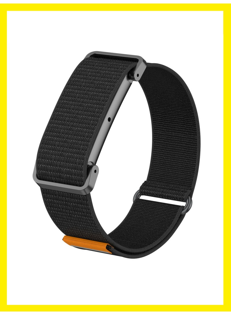 BASEMENT-1 Breathable Nylon Replacement Band Compatible With Google Fitbit Air, With Metal Protective Case, Quick Release Design, Black - Image 4