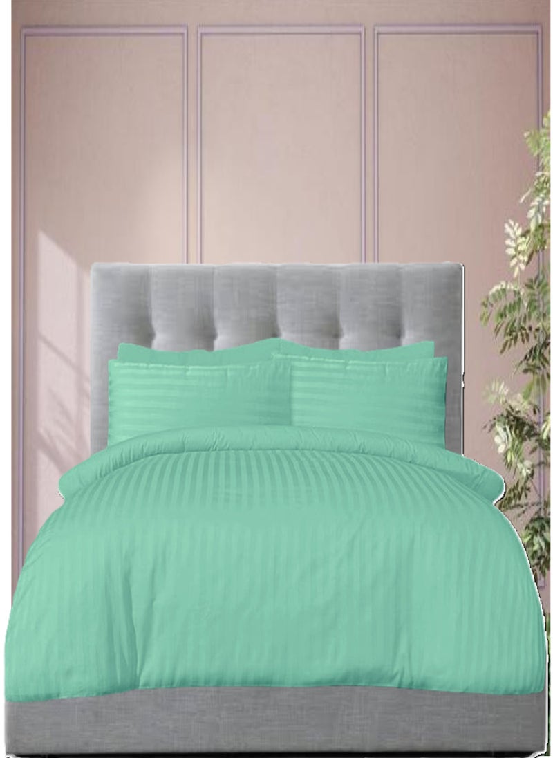 Blueberry 6 Pieces Super King Size Duvet Cover Set - Includes 1 Duvet Cover (240x260cm), 1 Fitted Sheet (200x200+30cm), 4 Pilow Cases - Image 1