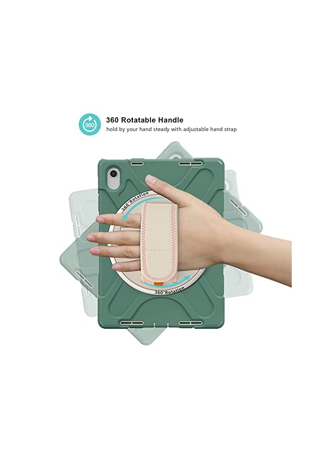 Procases For Ipad 10Th Generation 10.9 Inch Case 2022, Rugged Heavy Duty Shockproof Cover Rotating Kickstand With Handle Holder Shoulder Strap For 10.9" Ipad 10 –Morandigreen - Image 2