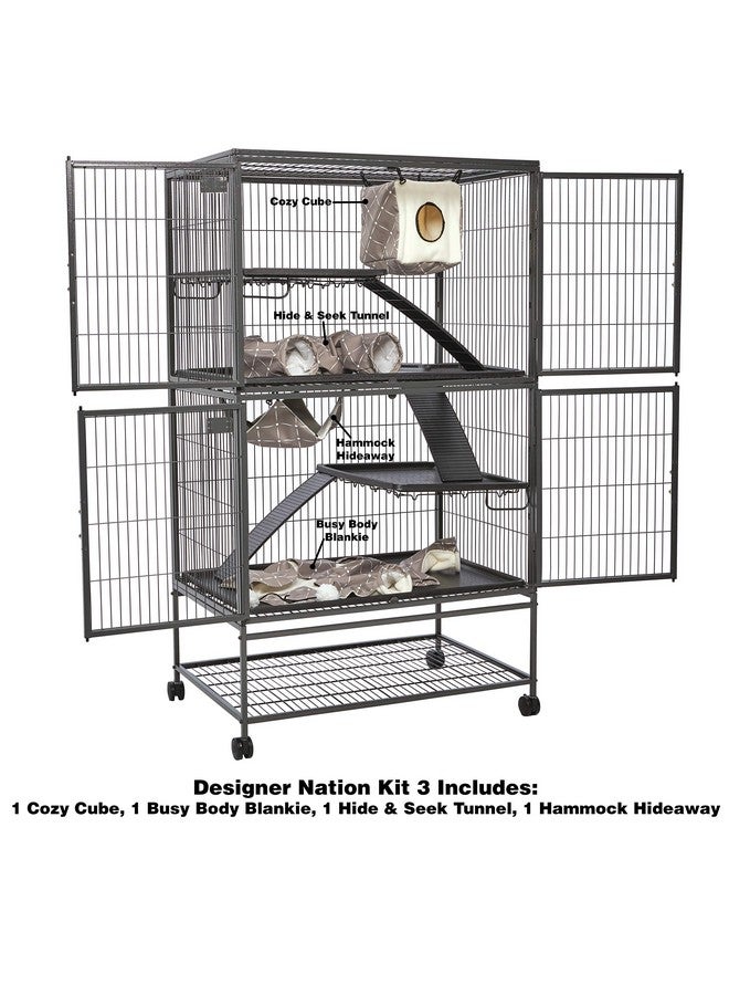MidWest Homes for Pets Ferret Nation & Critter Nation Accessories Kit, Designer Diamond Print, Kit 3  - Image 2