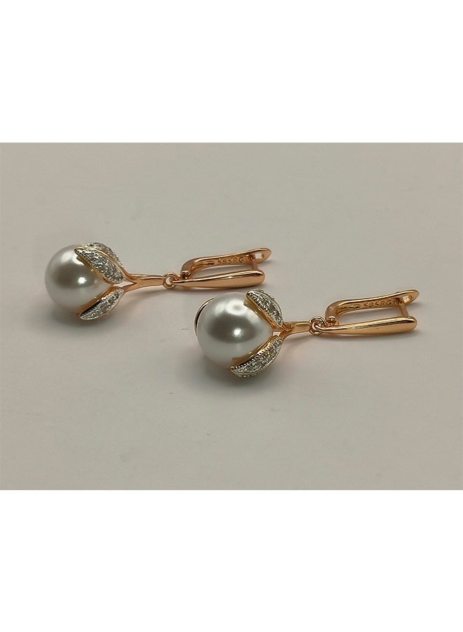 JCB CHIC 1pair  Long Drop Earrings for Women Rose Gold Color Fashion Minimalist Geometric Earrings for Everyday Jewelry Gifts - Image 3